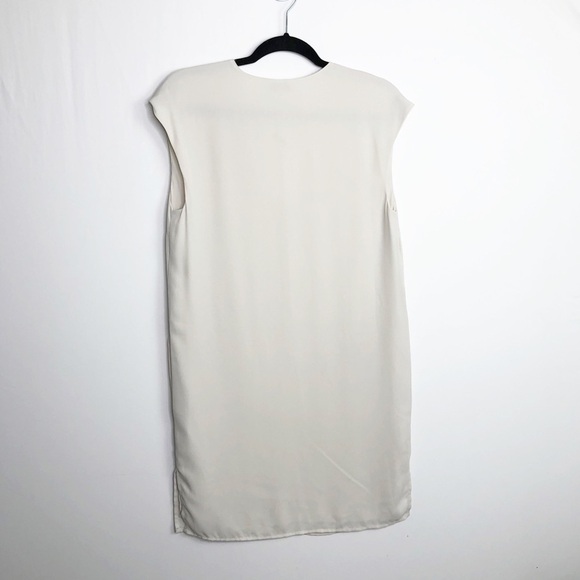 BABATON V neck cream shift mini dress - Picture 8 of 9